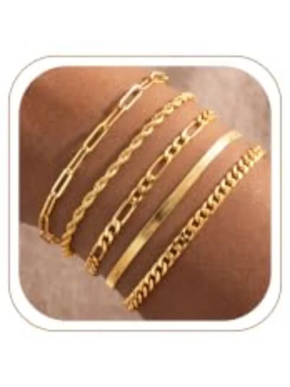 Dainty Gold Bracelets for Women Waterproof